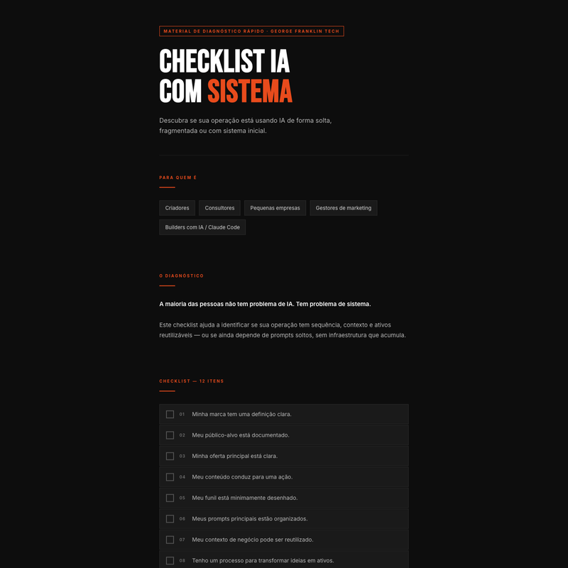 Checklist IA com Sistema