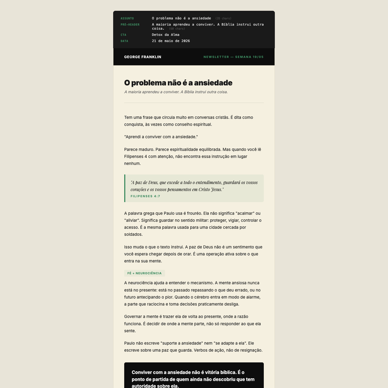 Newsletter semanal