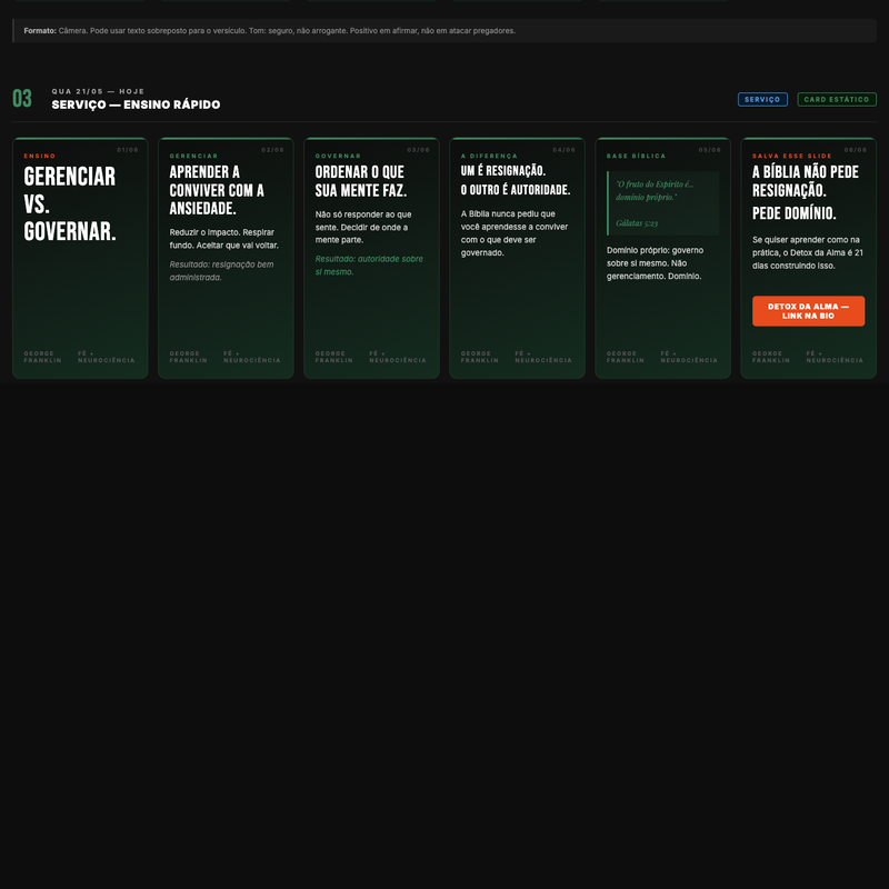 Stories — Gerenciar vs Governar
